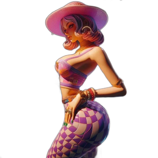 hat, dress, staff, concept art transparent PNG cut-out