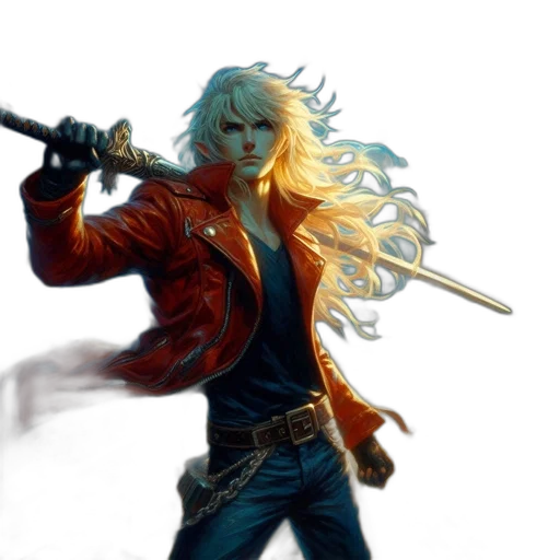 jacket, weapon, concept art, fantasy art transparent PNG cut-out