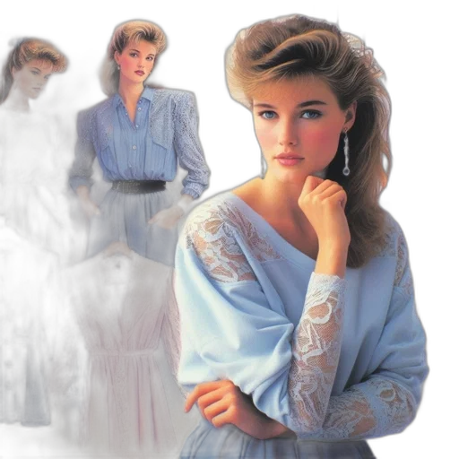 dress, jacket, vaporwave, photorealistic transparent PNG cut-out