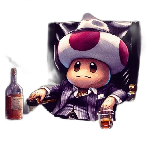 furniture, hat, bottle, pixel art transparent PNG cut-out