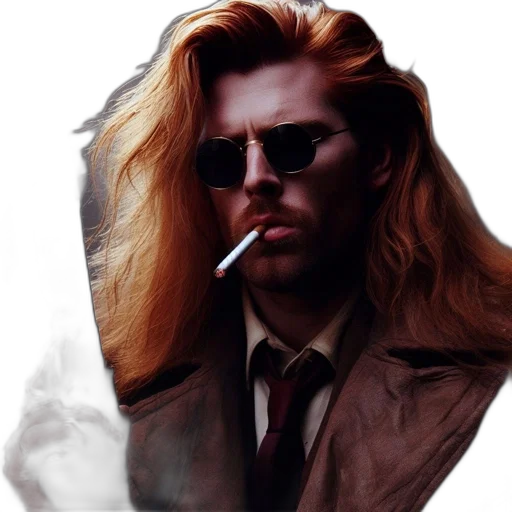 jacket, hair, face, photorealistic transparent PNG cut-out