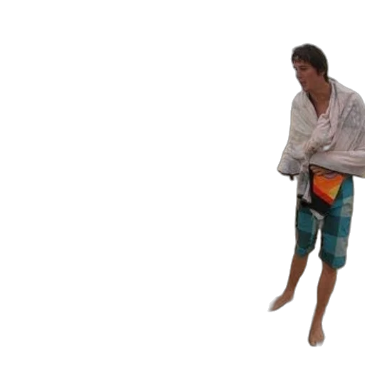 jacket, umbrella, creature, staff transparent PNG cut-out