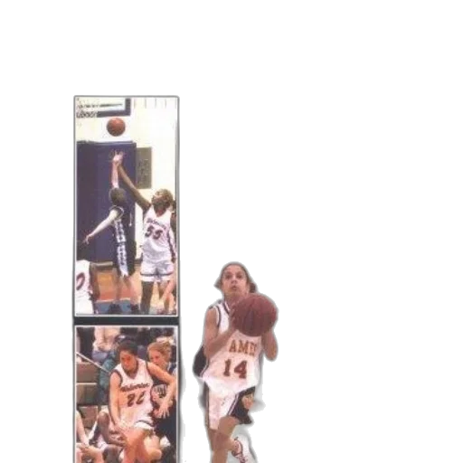 3d render, cover, girls, basketball transparent PNG cut-out