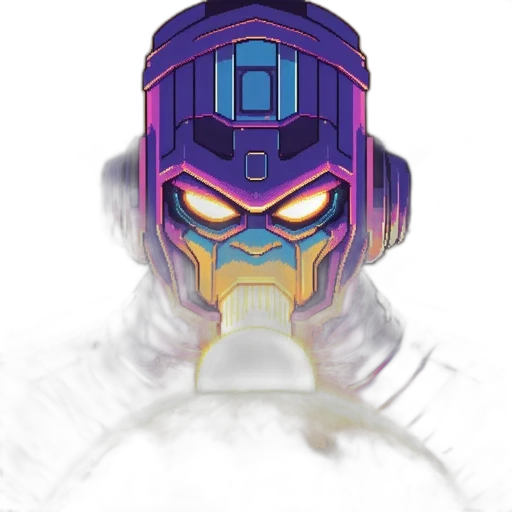robot, mask, face, crown transparent PNG cut-out