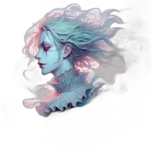 mask, hair, creature, dragon transparent PNG cut-out