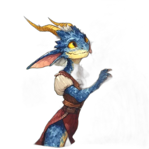 dragon, staff, mask, creature transparent PNG cut-out
