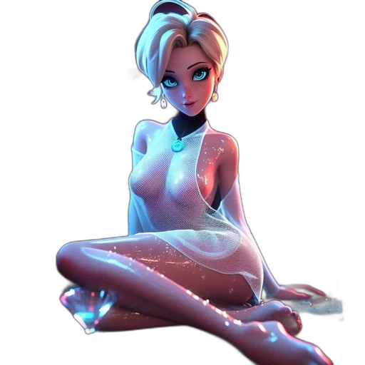 dress, robot, concept art, pixel art transparent PNG cut-out