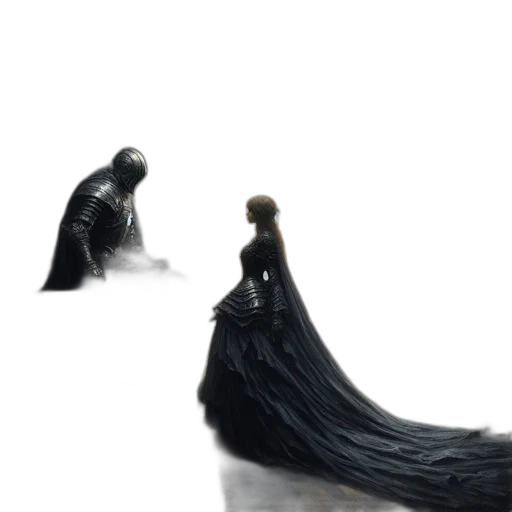 dress, crown, hair, concept art transparent PNG cut-out