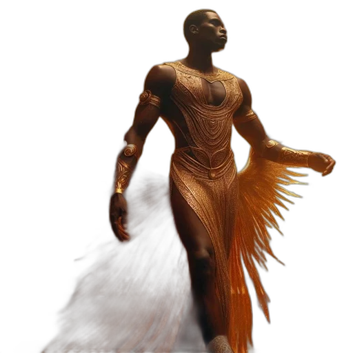 dress, creature, staff, animal transparent PNG cut-out