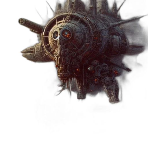 robot, mask, weapon, creature transparent PNG cut-out