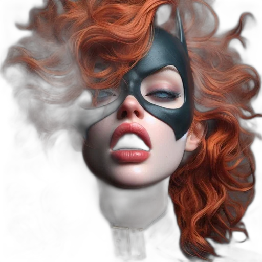 mask, face, photorealistic, comic book art transparent PNG cut-out