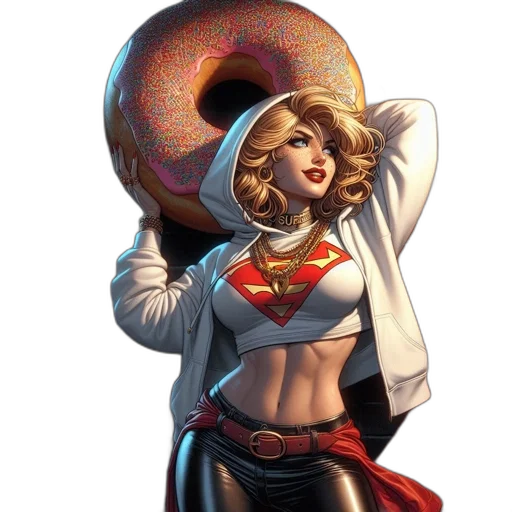 staff, hat, jacket, comic book art transparent PNG cut-out