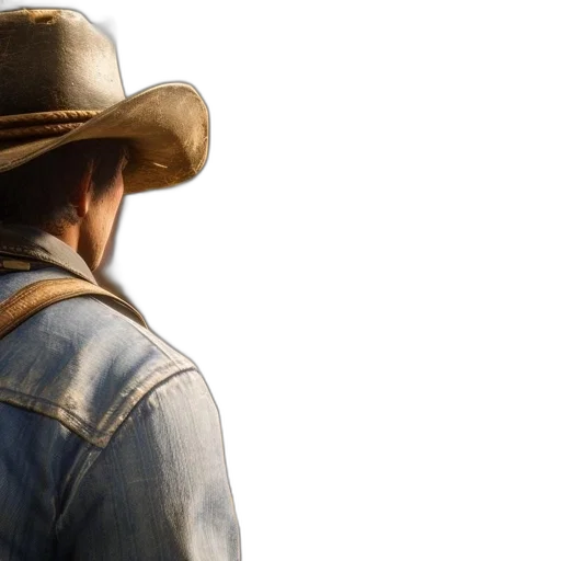 hat, jacket, concept art, cowboy-hat-wearing transparent PNG cut-out