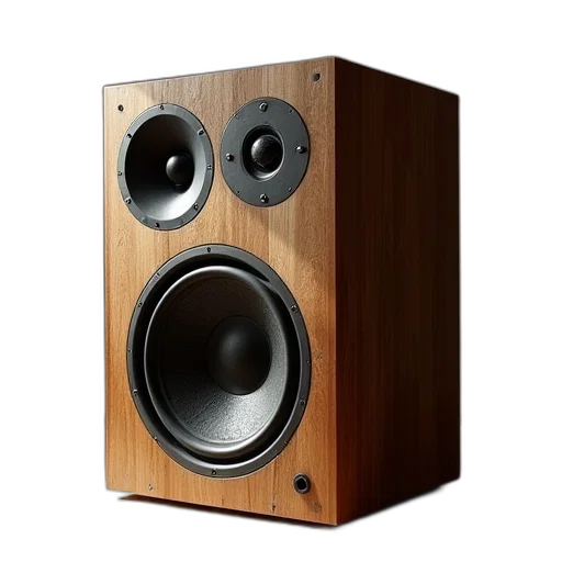 large, wooden, box, speaker transparent PNG cut-out