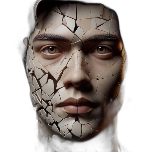 face, mask, robot, photorealistic transparent PNG cut-out