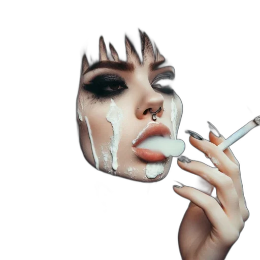 mask, face, umbrella, photorealistic transparent PNG cut-out