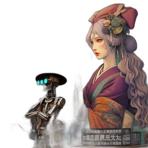 robot, staff, crown, jewelry transparent PNG cut-out