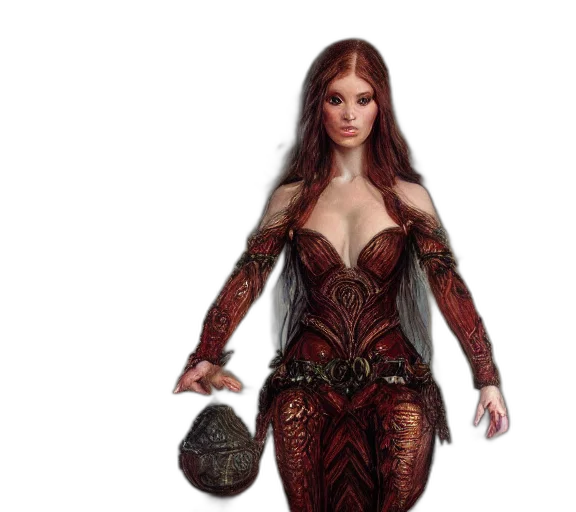 dress, fantasy art, concept art, comic book art transparent PNG cut-out