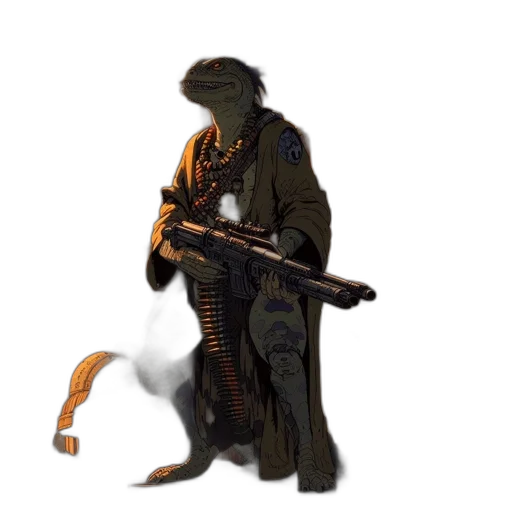 weapon, staff, animal, creature transparent PNG cut-out