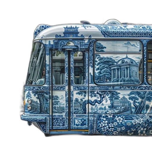car, photorealistic, tram, intricate transparent PNG cut-out