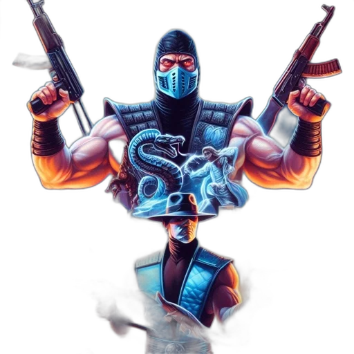 robot, weapon, concept art, pixel art transparent PNG cut-out