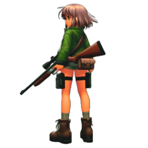 weapon, animal, jacket, staff transparent PNG cut-out