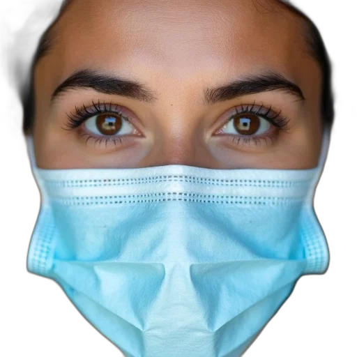 mask, face, close-up, person transparent PNG cut-out
