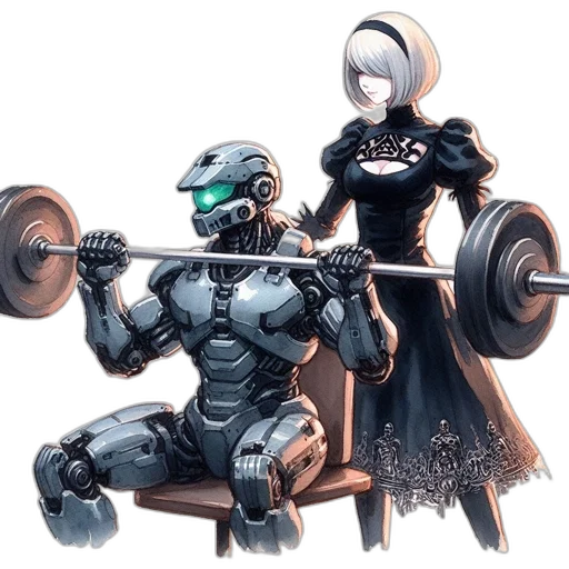 robot, weapon, concept art, cyberpunk transparent PNG cut-out