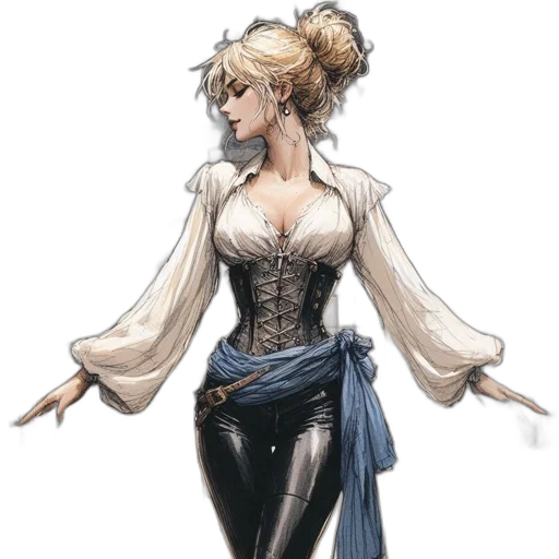 dress, staff, concept art, fantasy art transparent PNG cut-out
