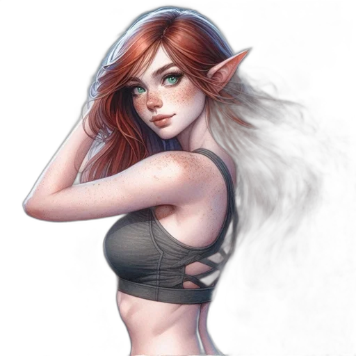 dress, staff, fantasy art, concept art transparent PNG cut-out