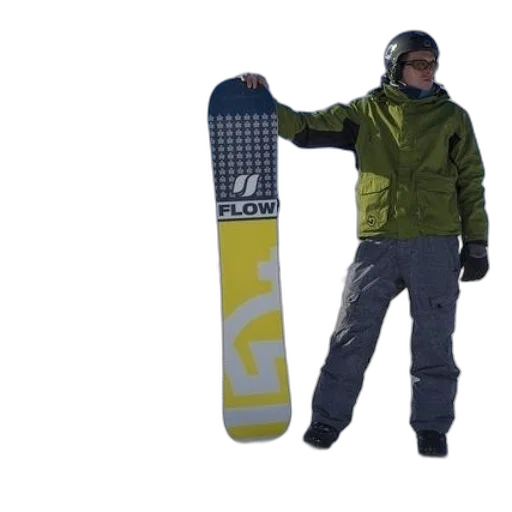 jacket, staff, snow, snowboarder transparent PNG cut-out