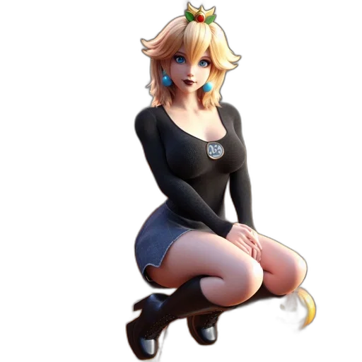 dress, staff, crown, face transparent PNG cut-out