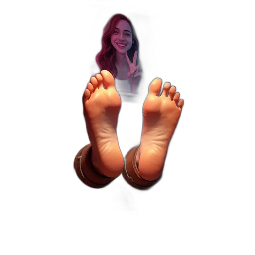 shoes, creature, face, photorealistic transparent PNG cut-out