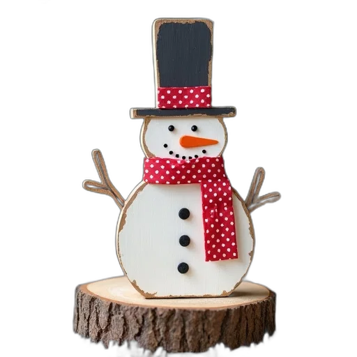 hat, rustic, wooden, snowman transparent PNG cut-out