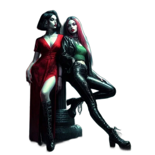 dress, concept art, comic book art, pixel art transparent PNG cut-out