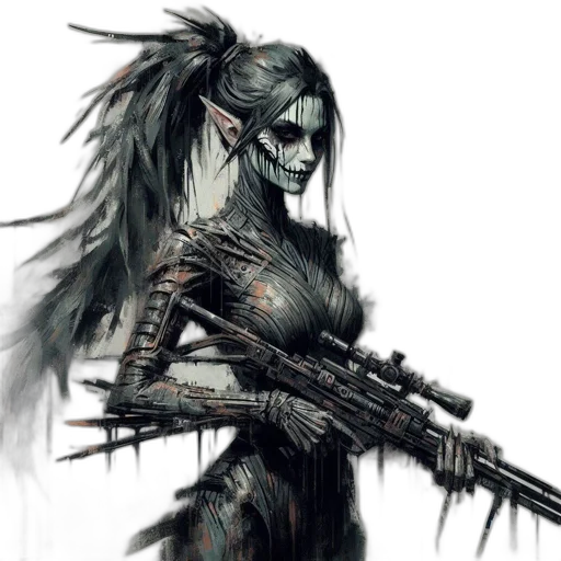 weapon, concept art, fantasy art, cyberpunk transparent PNG cut-out