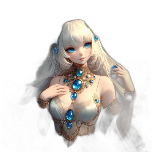 jewelry, dress, crown, staff transparent PNG cut-out