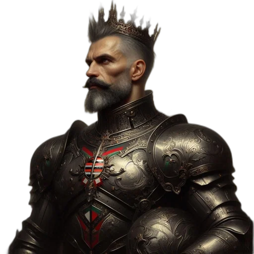 crown, sword, face, staff transparent PNG cut-out
