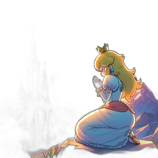 crown, dress, concept art, watercolor transparent PNG cut-out