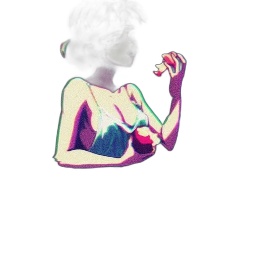 mask, dress, face, vaporwave transparent PNG cut-out