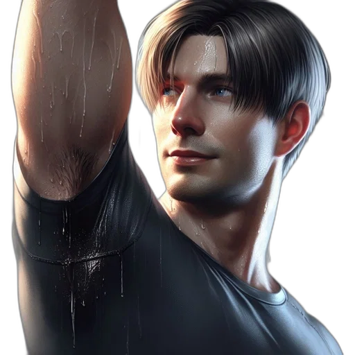 hair, face, comic book art, concept art transparent PNG cut-out