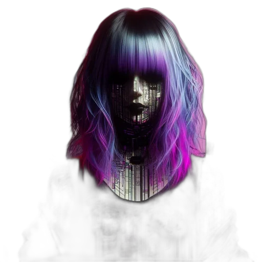 hair, mask, face, creature transparent PNG cut-out