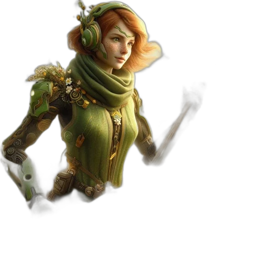 staff, fantasy art, concept art, 3d render transparent PNG cut-out