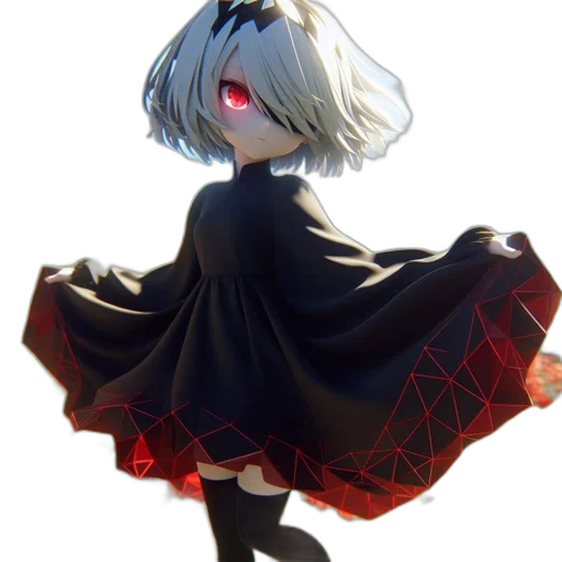 dress, mask, flower, creature transparent PNG cut-out