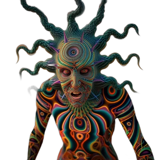 mask, creature, face, hair transparent PNG cut-out