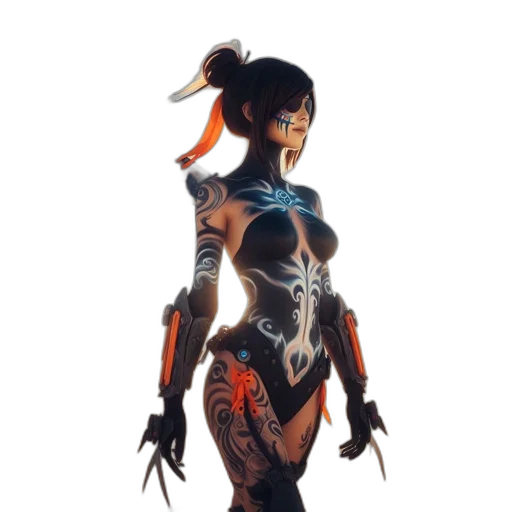 weapon, robot, staff, dress transparent PNG cut-out
