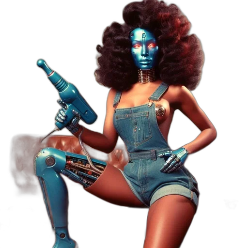 robot, weapon, concept art, comic book art transparent PNG cut-out