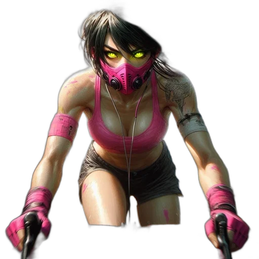 mask, weapon, concept art, comic book art transparent PNG cut-out