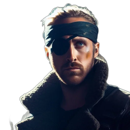 jacket, face, mask, cyberpunk transparent PNG cut-out
