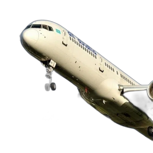 3d render, photorealistic, white, airplane transparent PNG cut-out